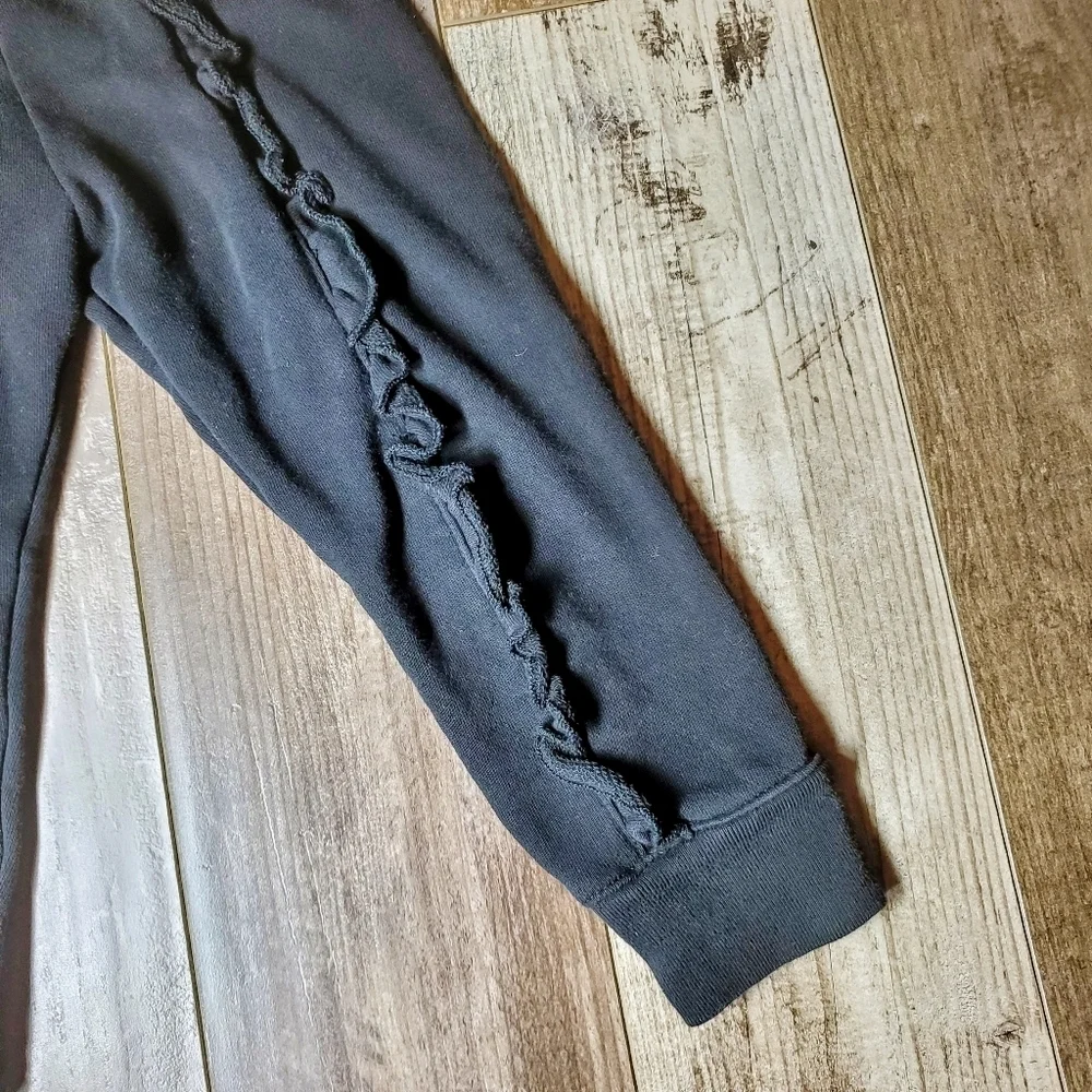 Garanimals Toddler Girls Size 2T  Black Jogging Ruffle Pants Joggers EUC